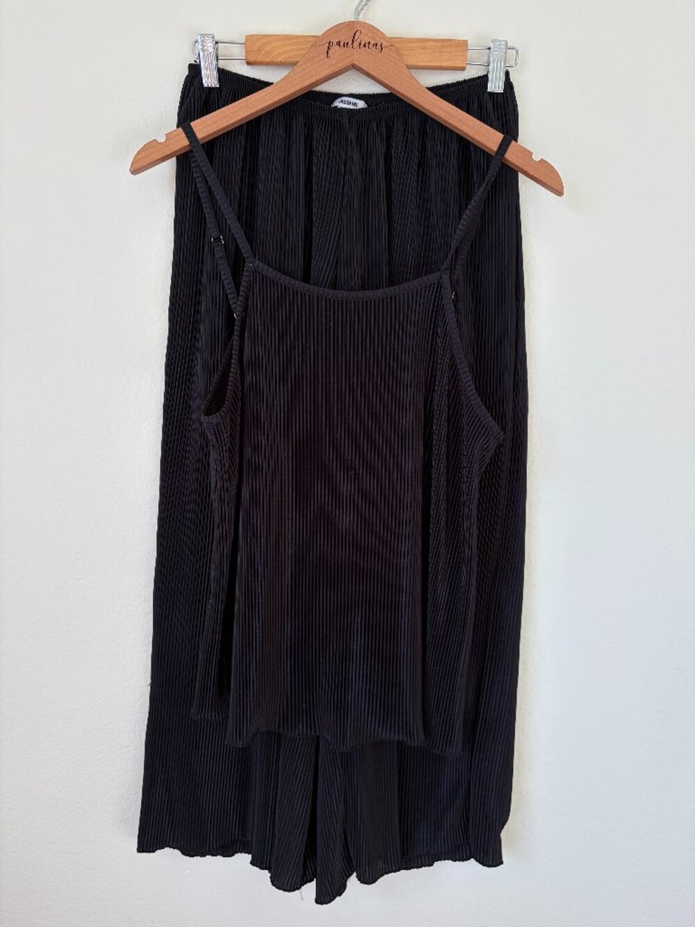 Jason Wu Pajamas Womens Small Black Ribbed 2 Piece Wide Leg Sleep Lounge Set S